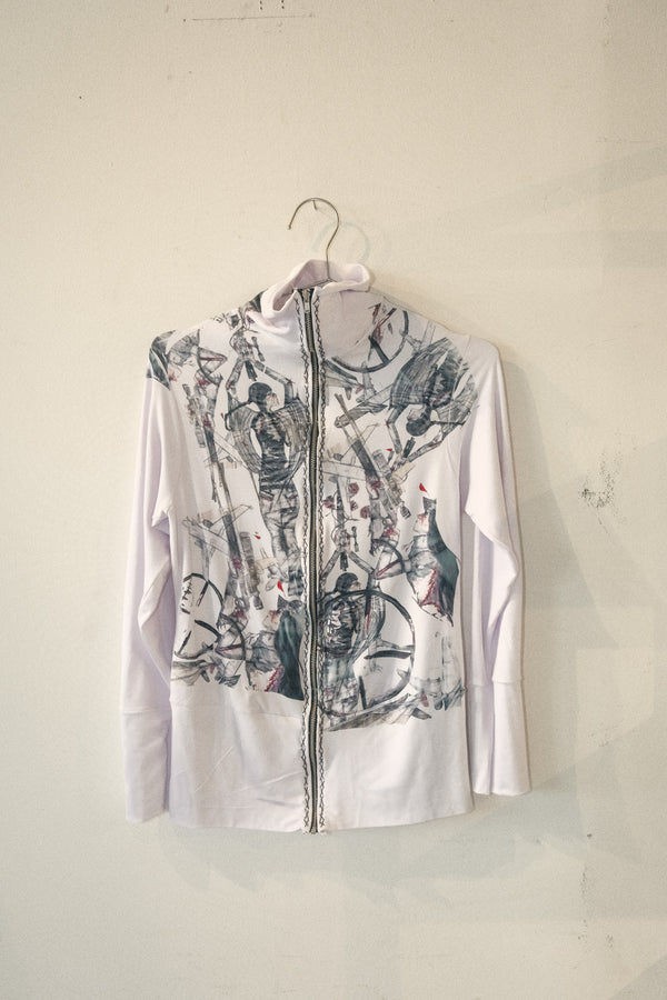 Long Sleeve Printed Zip Up (Target)