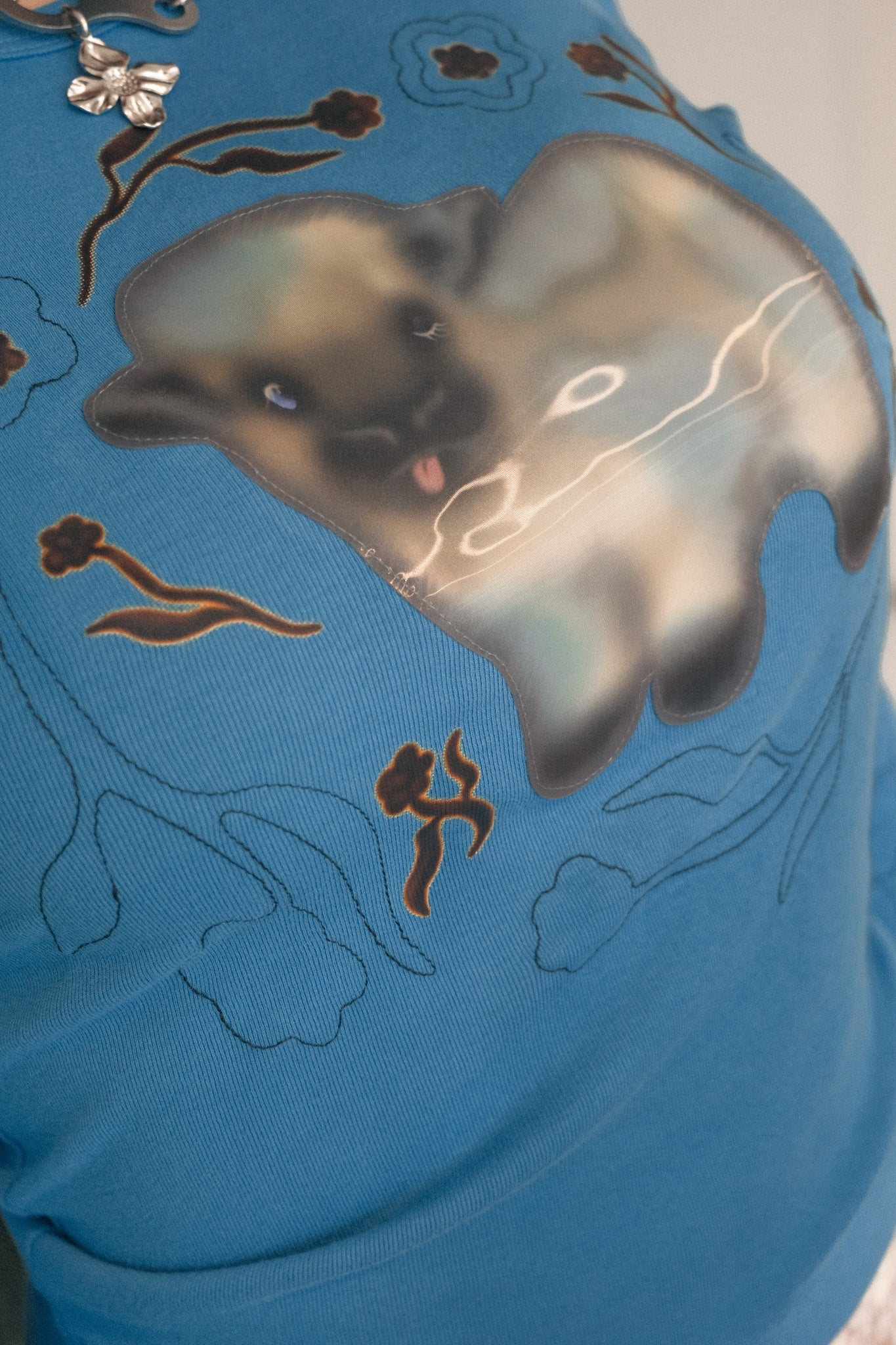 Baby Calf Embroidered LS (Blue)