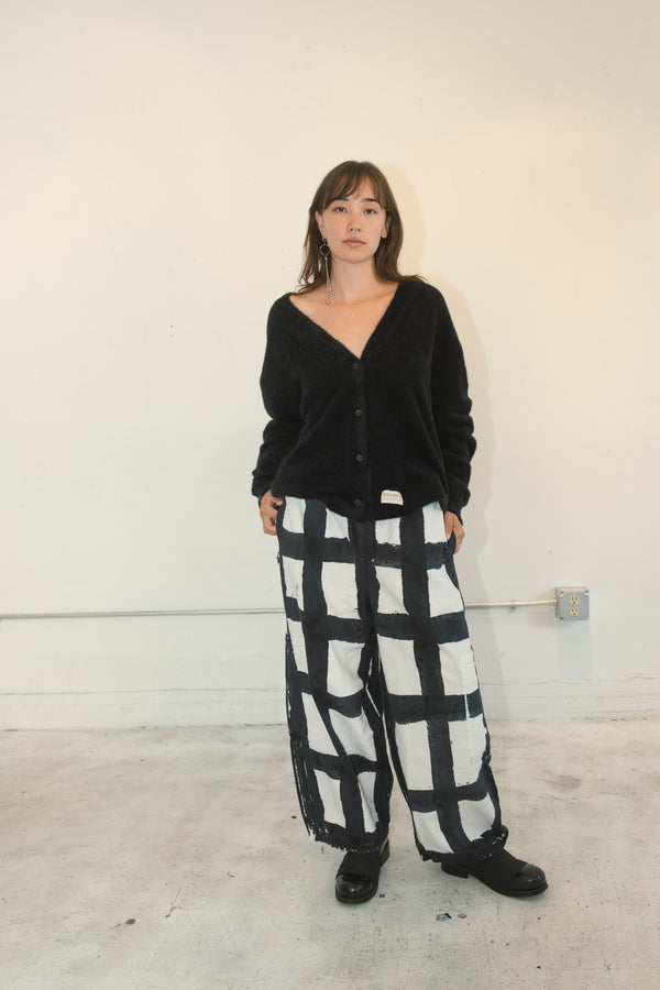 Fuzz Mohair Cardigan (Black)