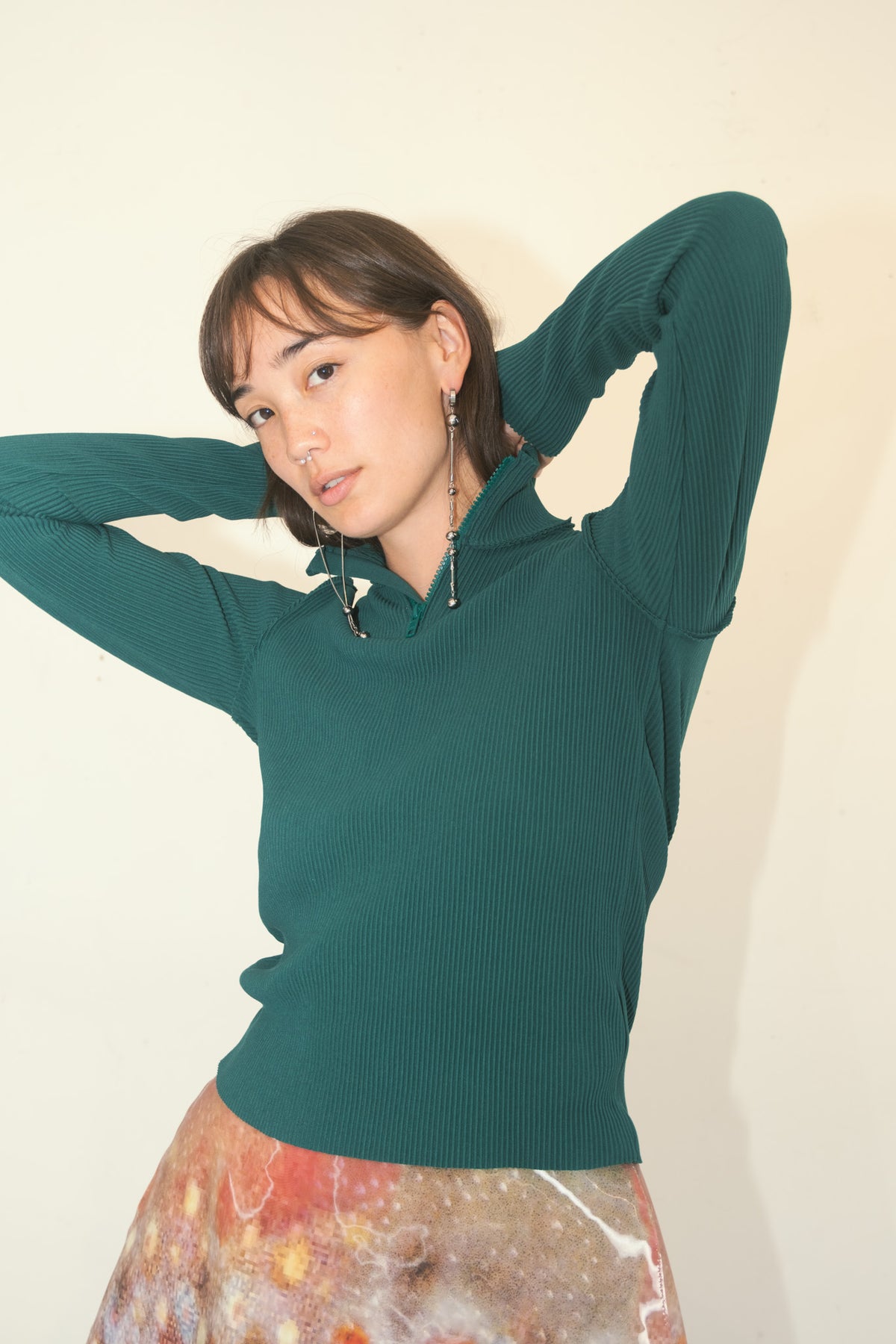 Crisp Half-Zip Top (Forest)