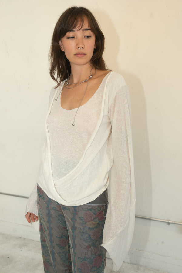 Draped Cotton Top