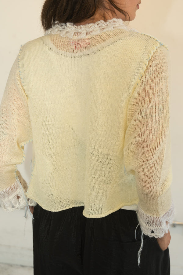 Flower Cardigan (Yellow)