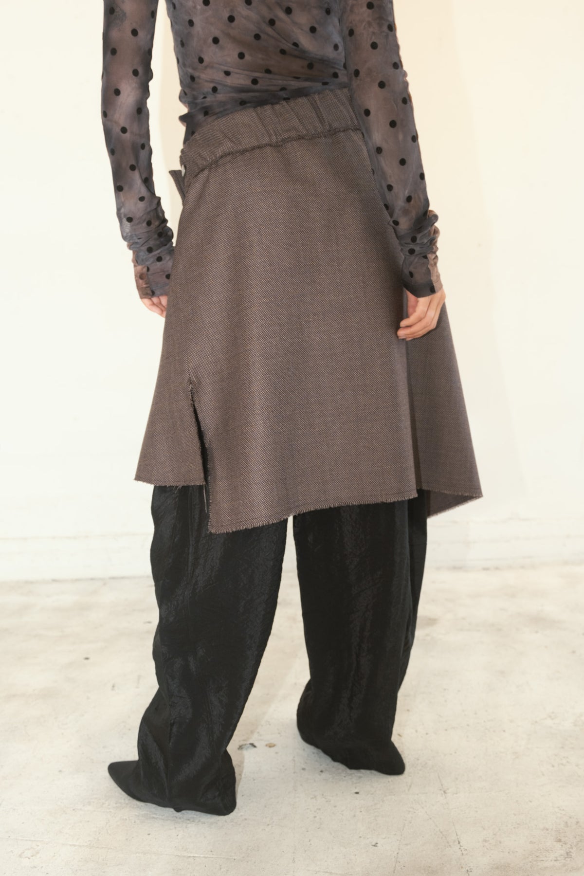 Folides Wool Assymetrical Skirt