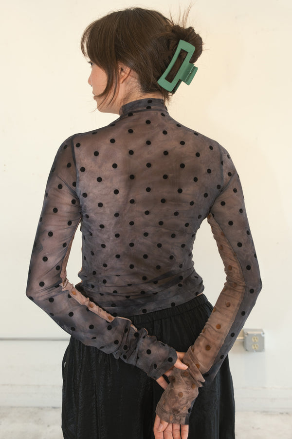 Split Turtleneck (Black/Brown)