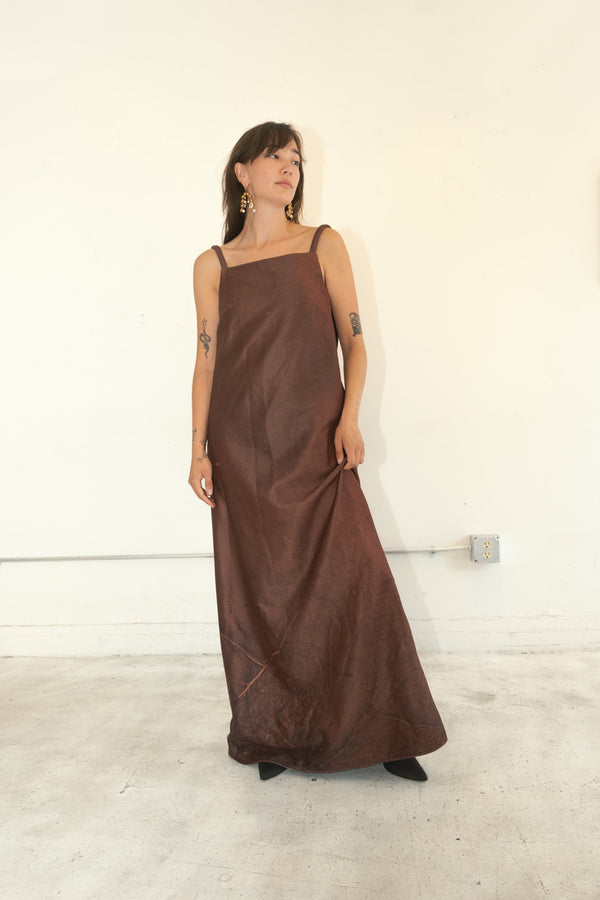 Terry Open Back Dress (Mudwater)