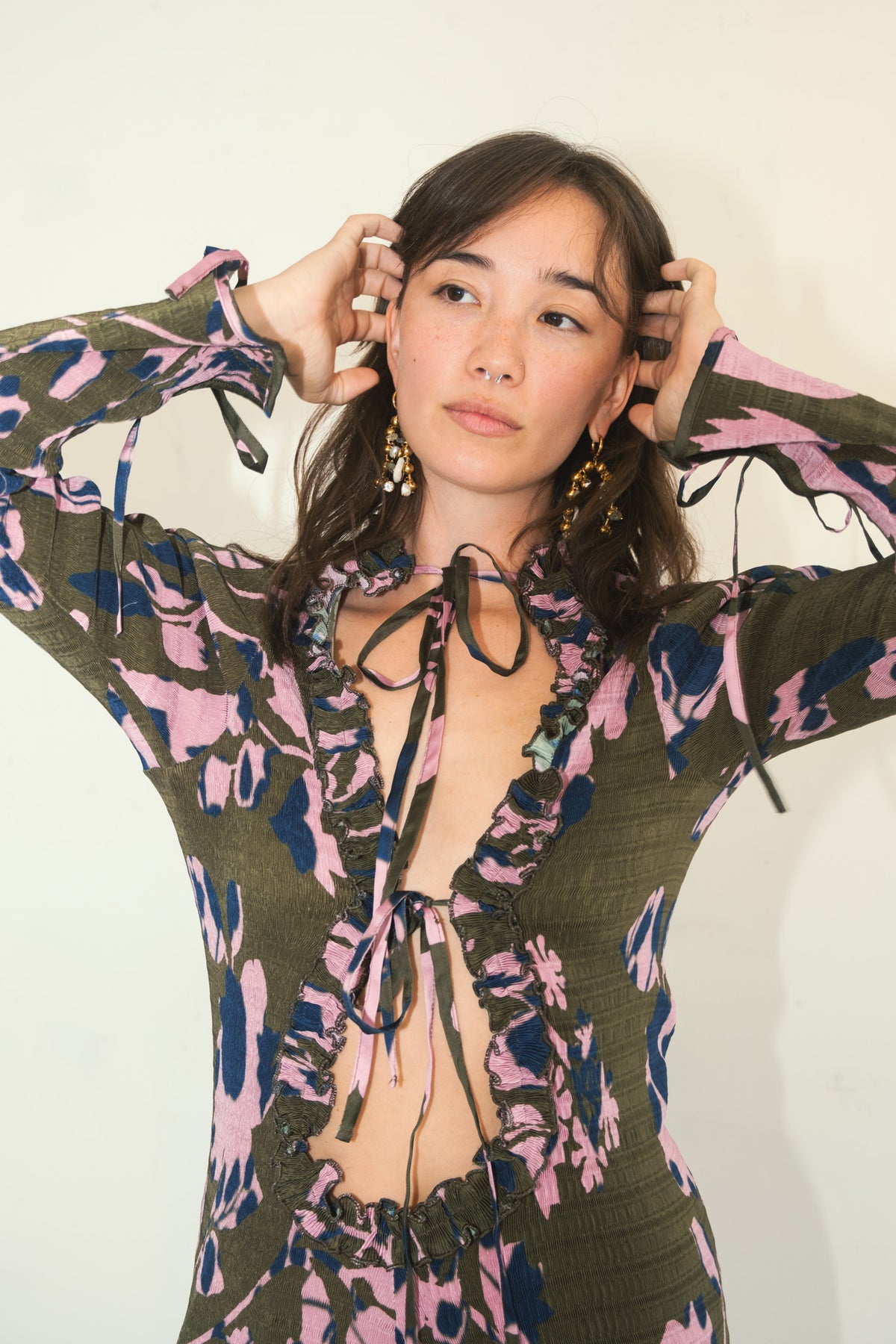 Huxley Smock Pleated Dress in Bruno