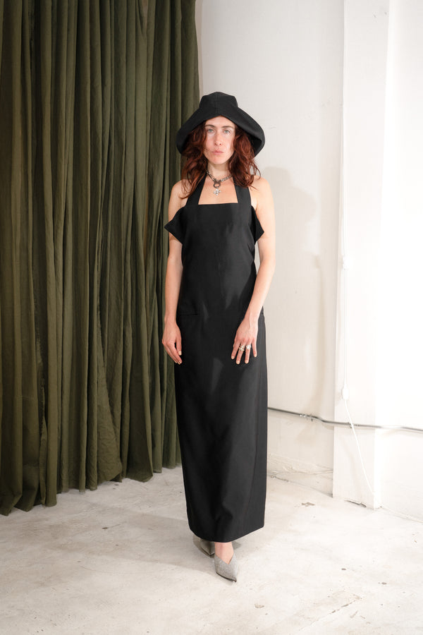 Apron Evening Dress (Black)