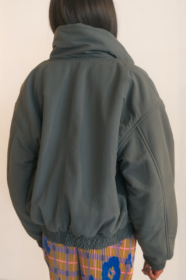 Flag Bomber Jacket (Petrol Blue)