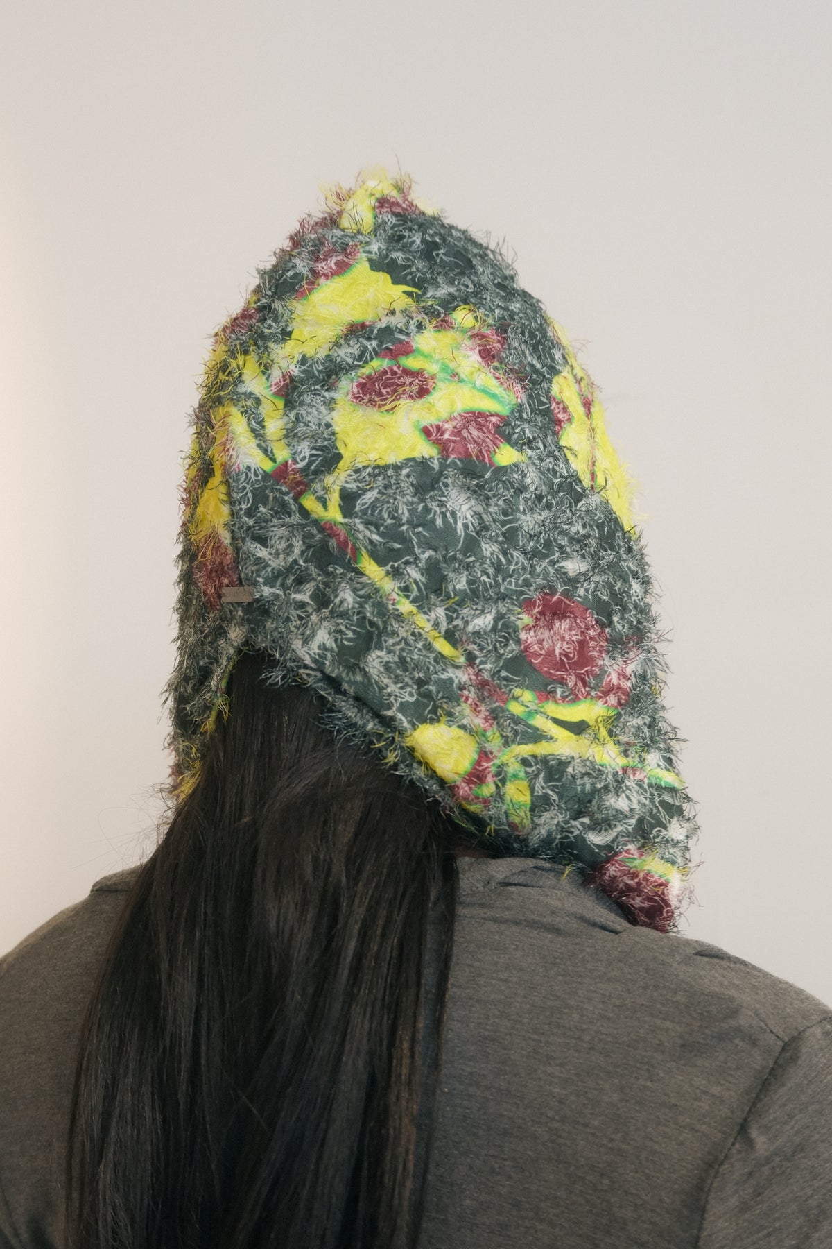 Grete Furry Headpiece in Electric Ingrid