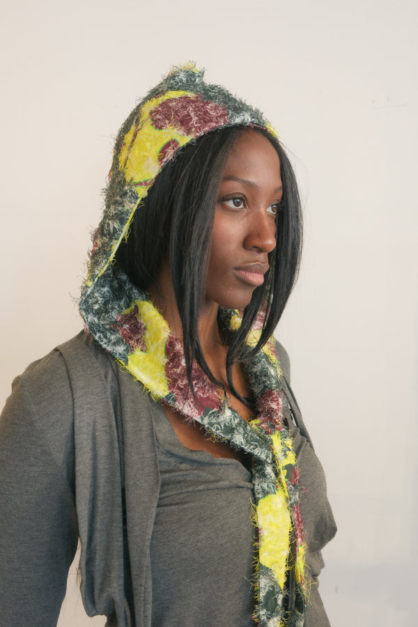 Grete Furry Headpiece in Electric Ingrid