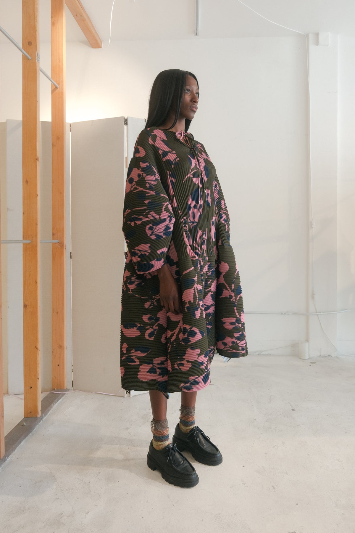 Pax Handpleated Dress in Ingrid