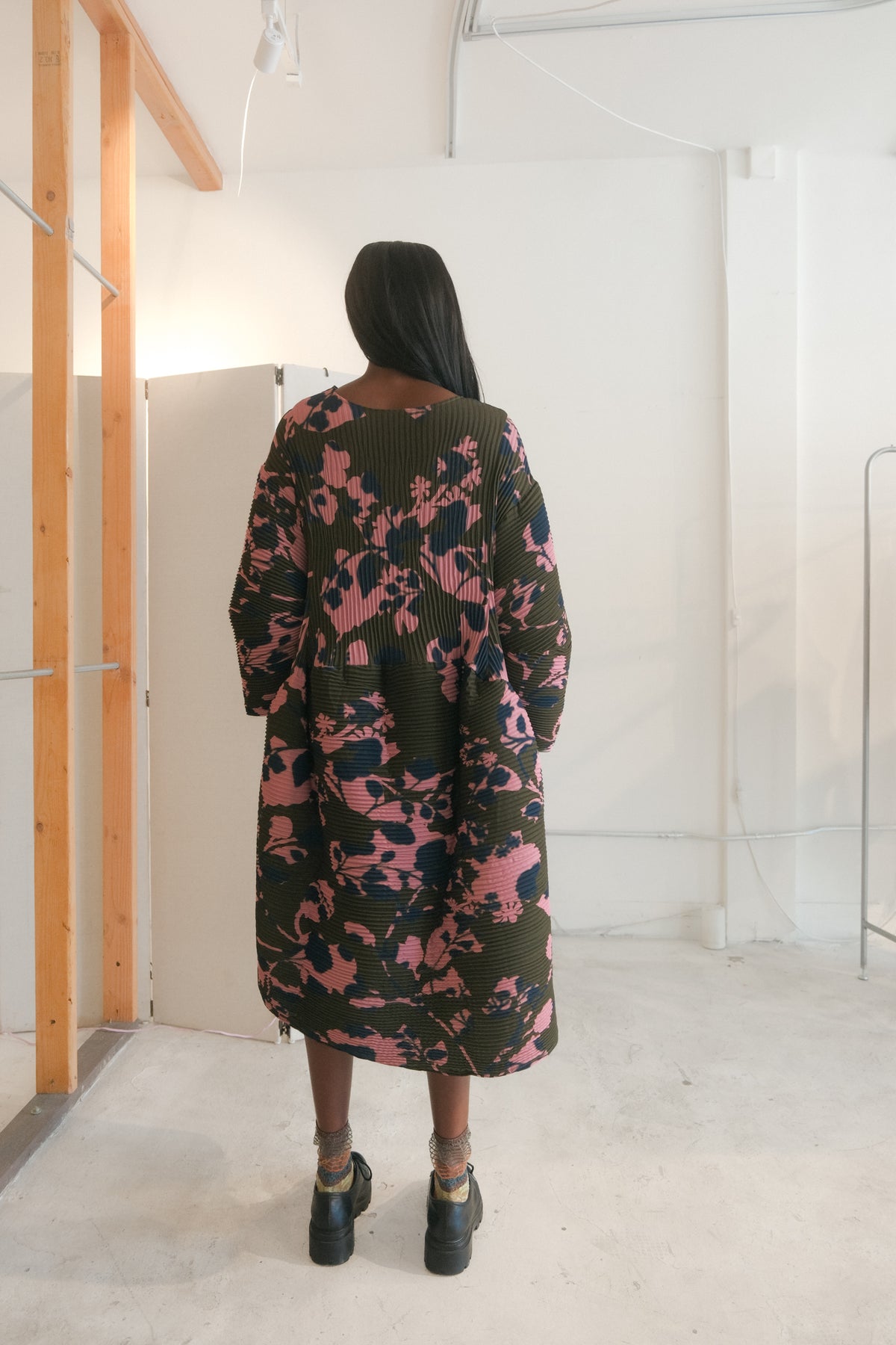 Pax Handpleated Dress in Ingrid