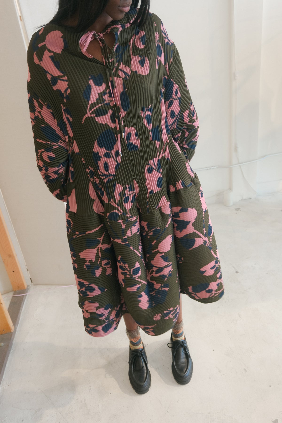 Pax Handpleated Dress in Ingrid