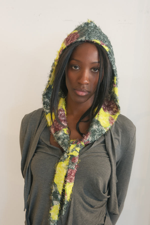 Grete Furry Headpiece in Electric Ingrid