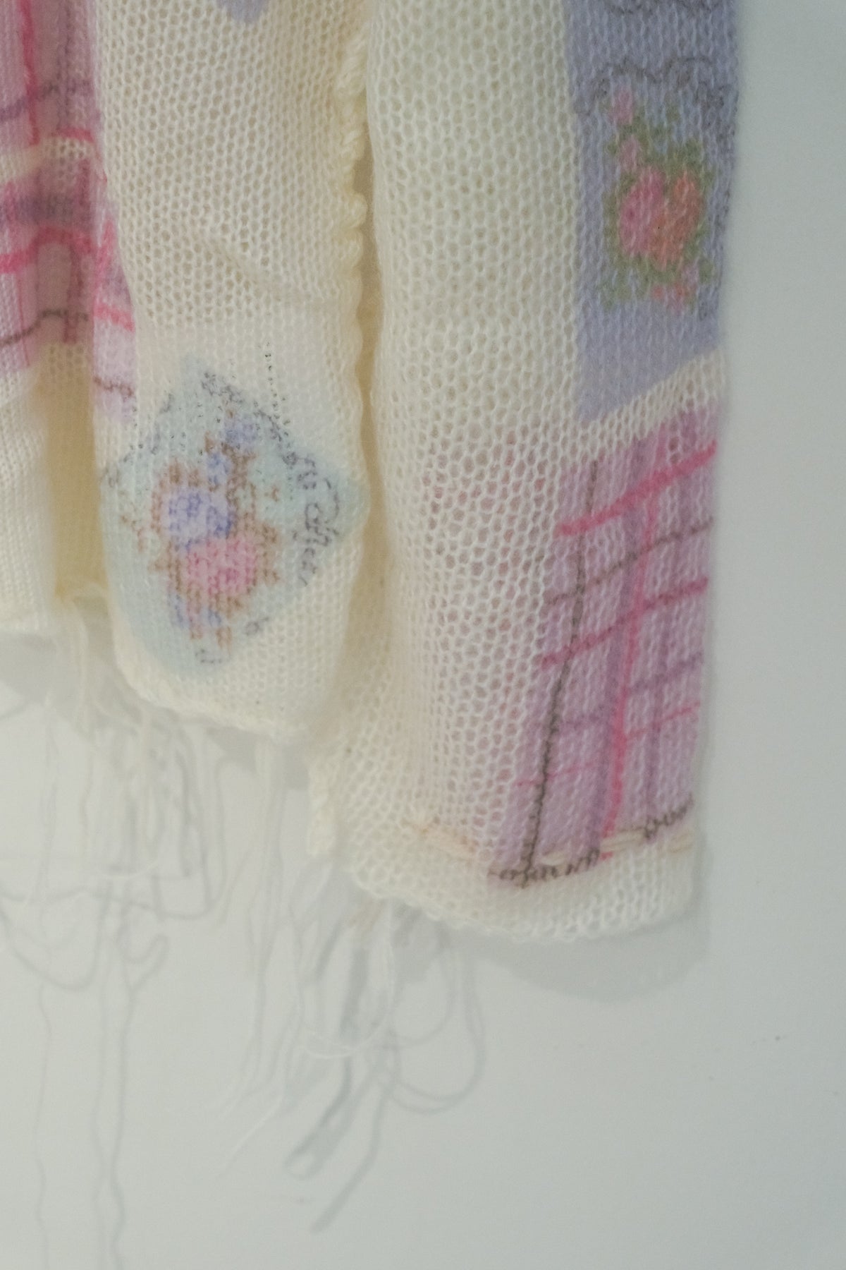 Print Knit Jumper (White/Multi)