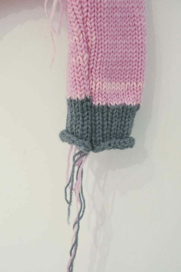 Zip Up Knit (Pink/White)