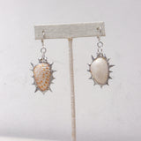 Brown Spotted Spike Earrings