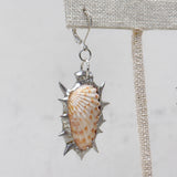 Brown Spotted Spike Earrings
