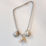 3 Charm Necklace (Chunky Shell & Coral)