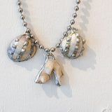 3 Charm Necklace (Chunky Shell & Coral)