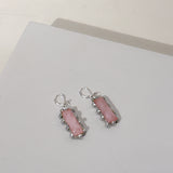 Studded Rose Quartz Earrings