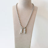 2 Charm Necklace (Chicken Foot Pearls)