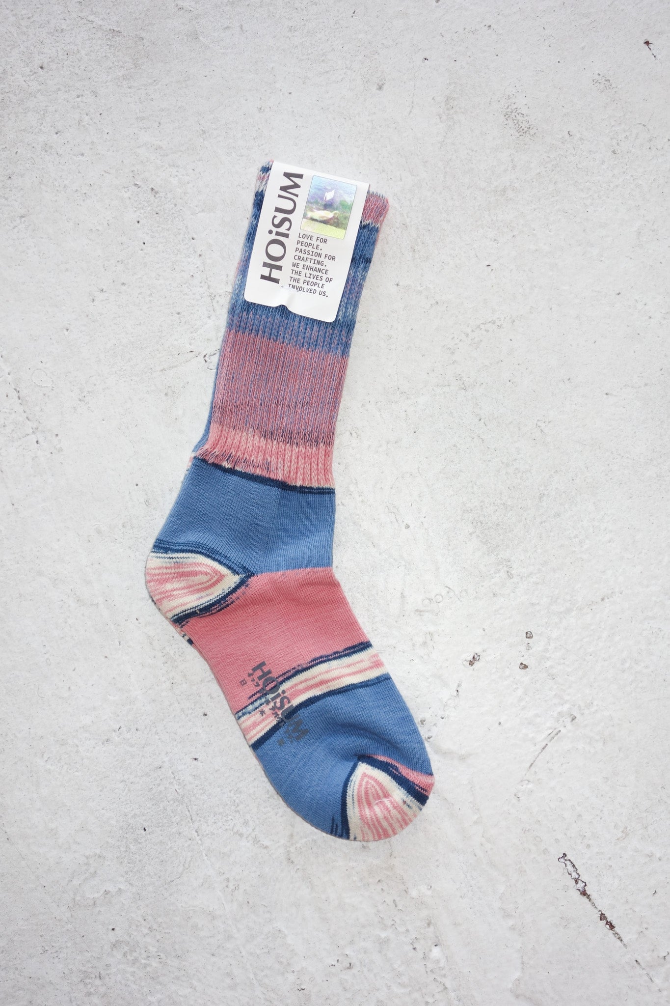 Kasuri Socks (Pink)