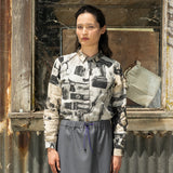 Suit Fabric Skirt (Gray)