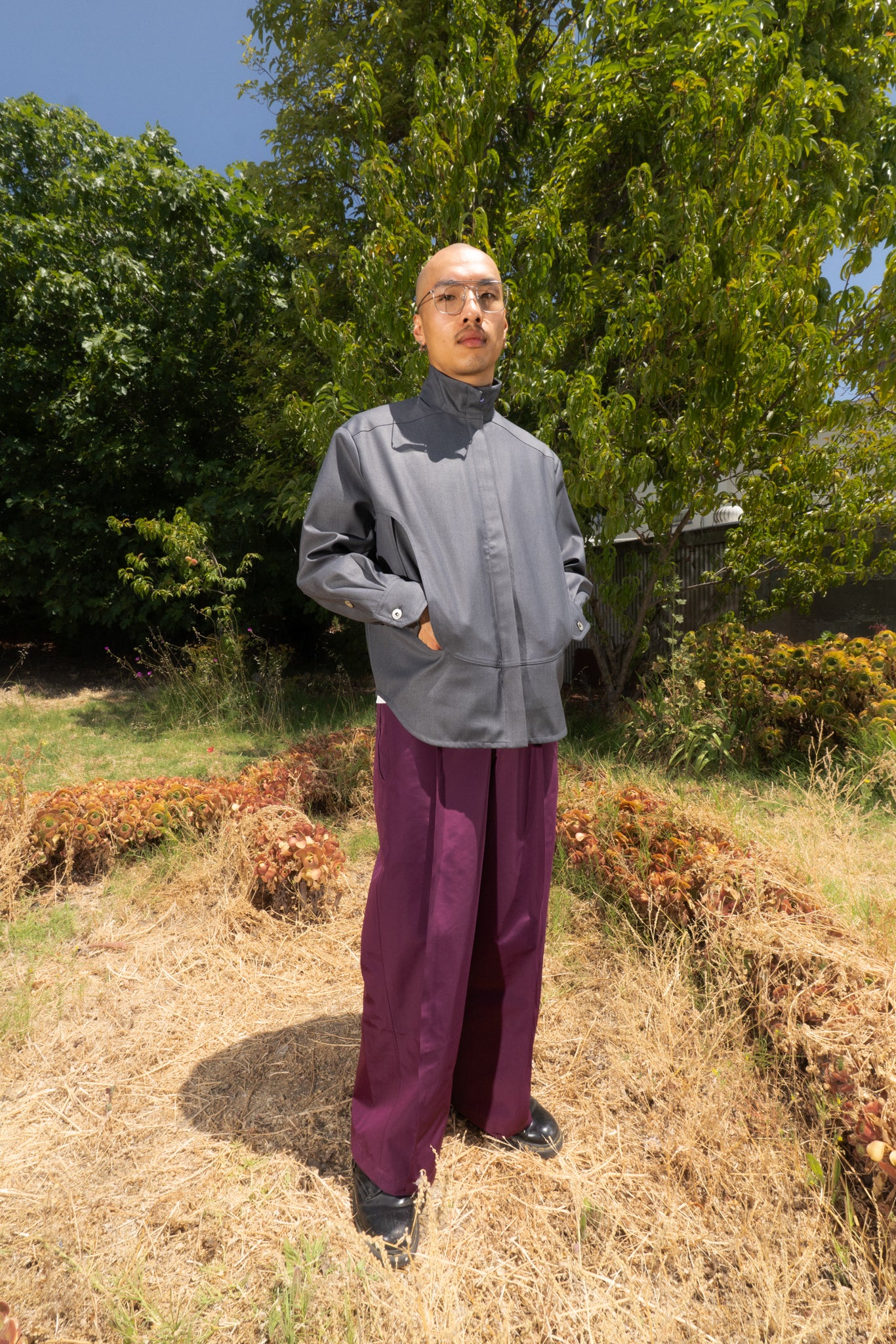 Outdoor Waterproof Casual Straight Pants (Purple)
