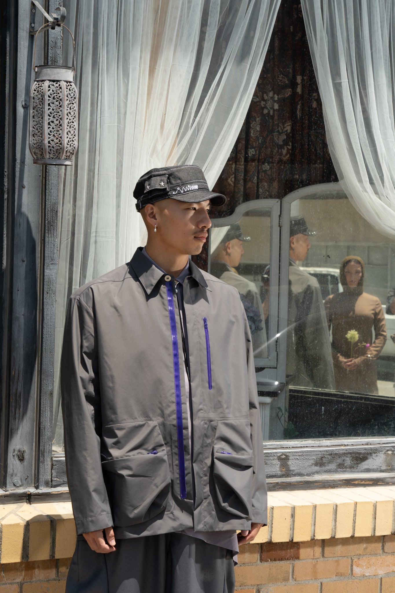 Waterproof Large Pocket Jacket (Gray)