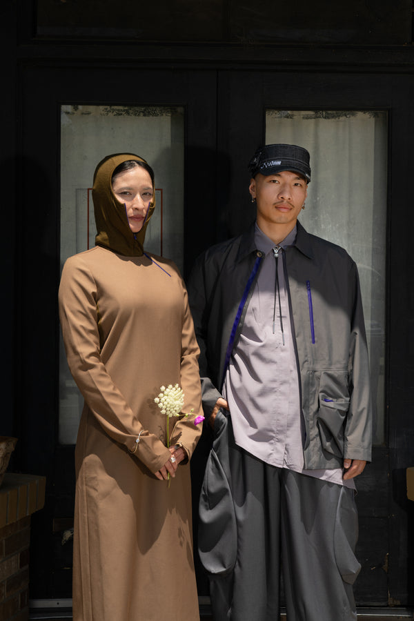 Merino Half Zip Hoodie L/S (Olive)