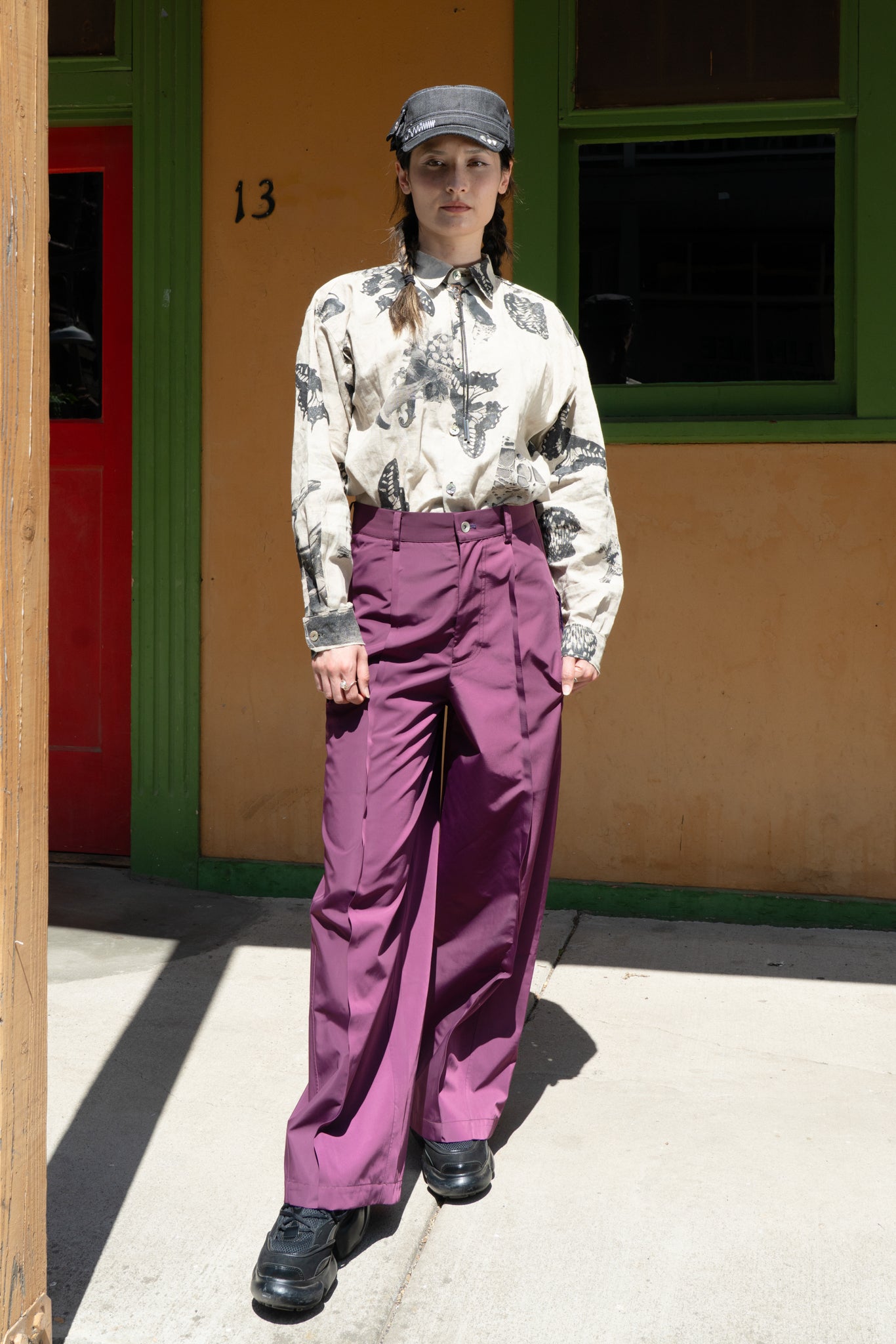 Outdoor Waterproof Casual Straight Pants (Purple)