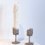 White Bronze Candle Holder