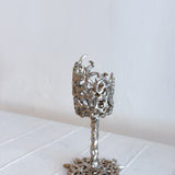 White Bronze Candle Holder