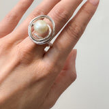 Curly Pearl Ring