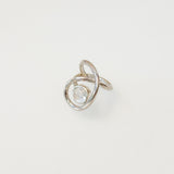 Rainbow Moonstone Curly Ring