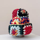 37 Crochet Granny Beanie (Red/Green)