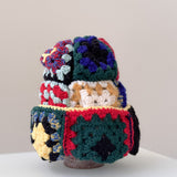 37 Crochet Granny Beanie (Red/Green)