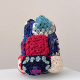 42 Crochet Granny Beanie (Teal/Red)