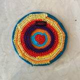 02 Crochet Beret (Teal/Orange)