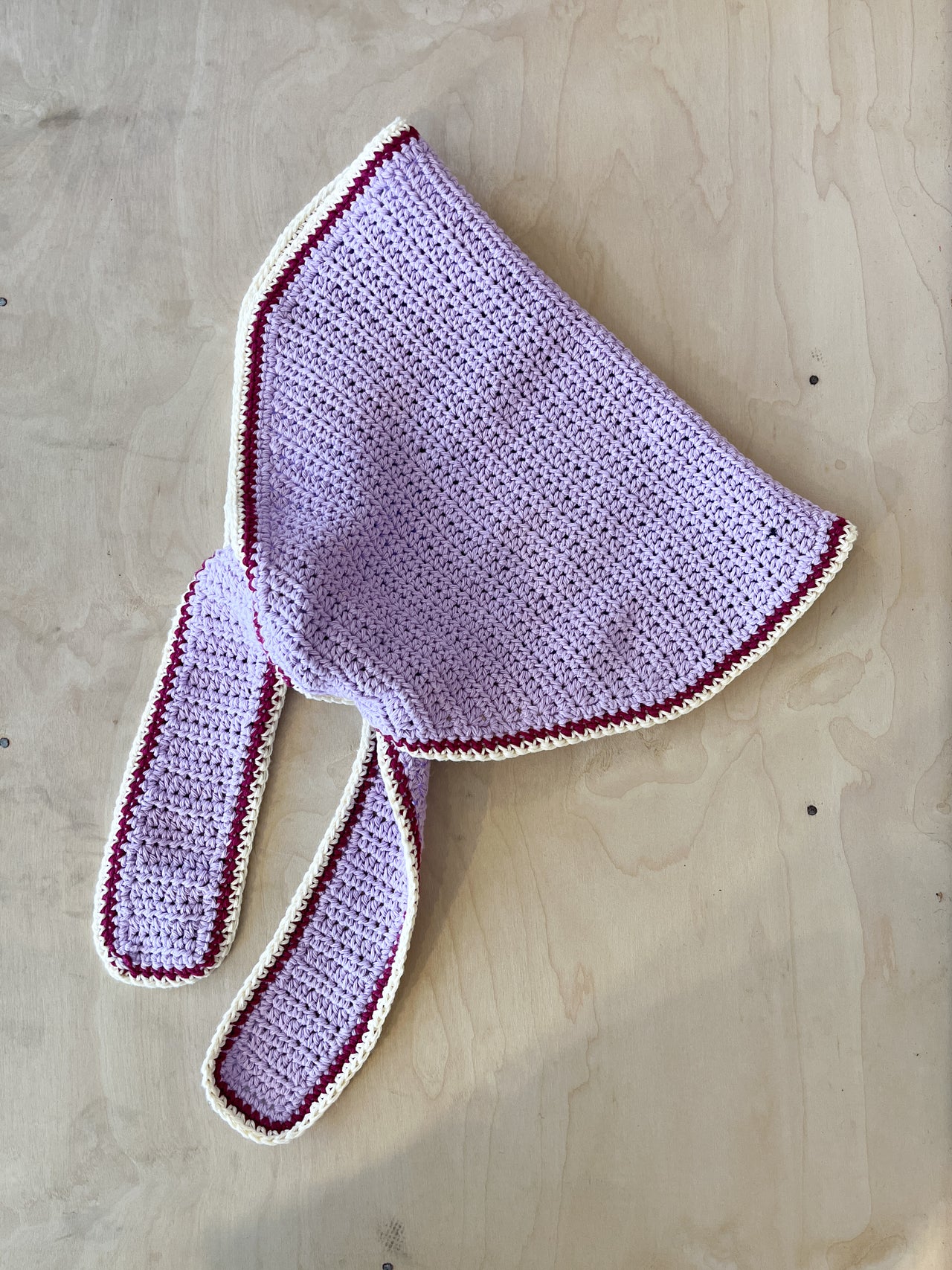 Crochet Babushka Scarf (Pink)