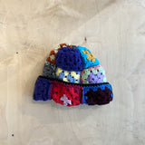 16 Crochet Granny Beanie (Blue/Orange)