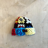15 Crochet Granny Beanie (Blue/Yellow)
