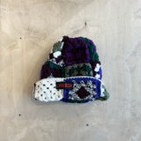 14 Crochet Granny Beanie (Violet/White)