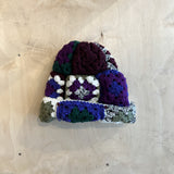 14 Crochet Granny Beanie (Violet/White)