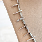 Persephone (Silver Biwa Pearl & Hematite)