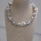 Dolphin Tears Necklace (Silver Baroque Pearls)