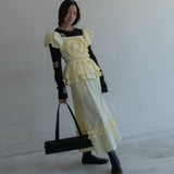 Spiral Ruffle Dress (Butter)