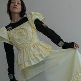 Spiral Ruffle Dress (Butter)