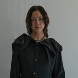 Unfixed Collar Dress (Black)